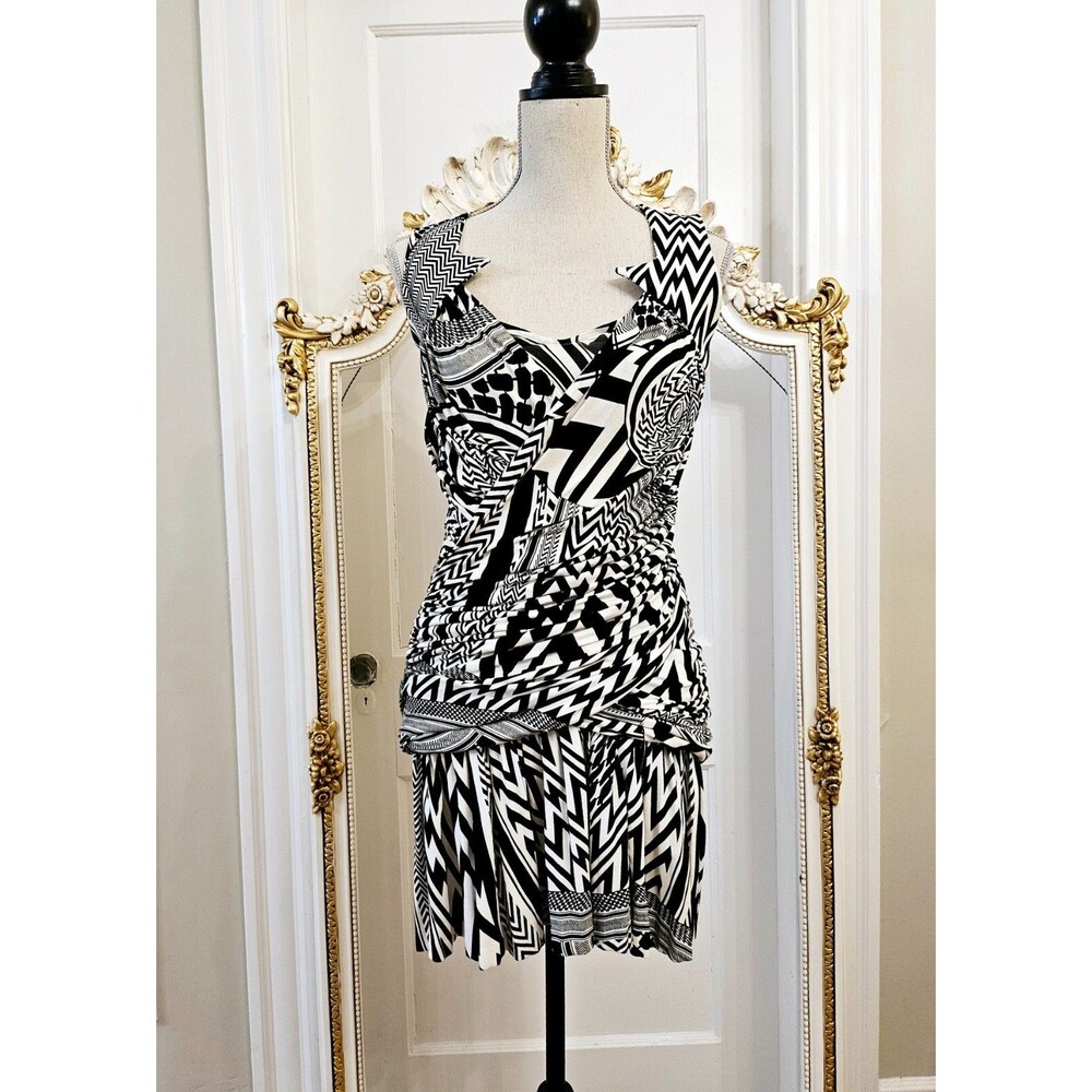 Givenchy Women's White / Black Geometric Pattern Dress, size S